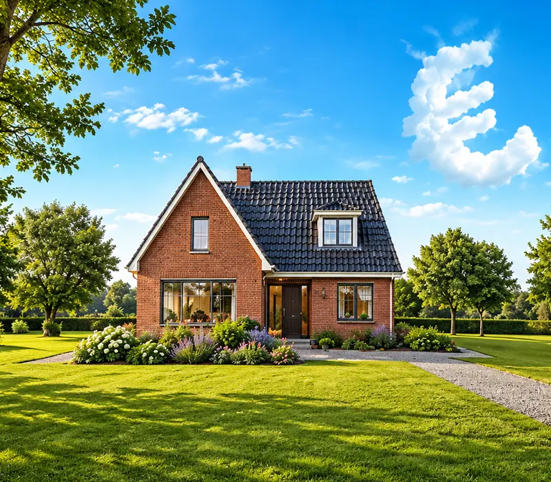 Banner huis met euro