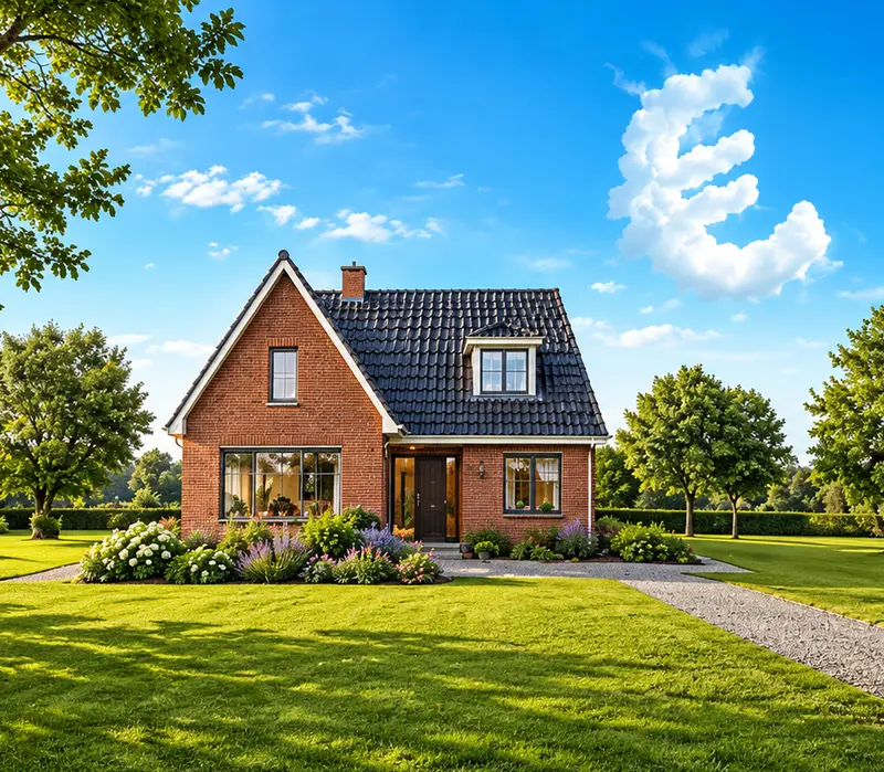 Banner huis met euro